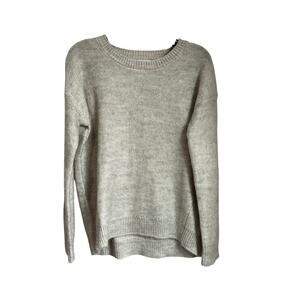 M Magaschoni Beige Oatmeal Wool Mohair Blend Crewneck Minimalist Sweater Sz S